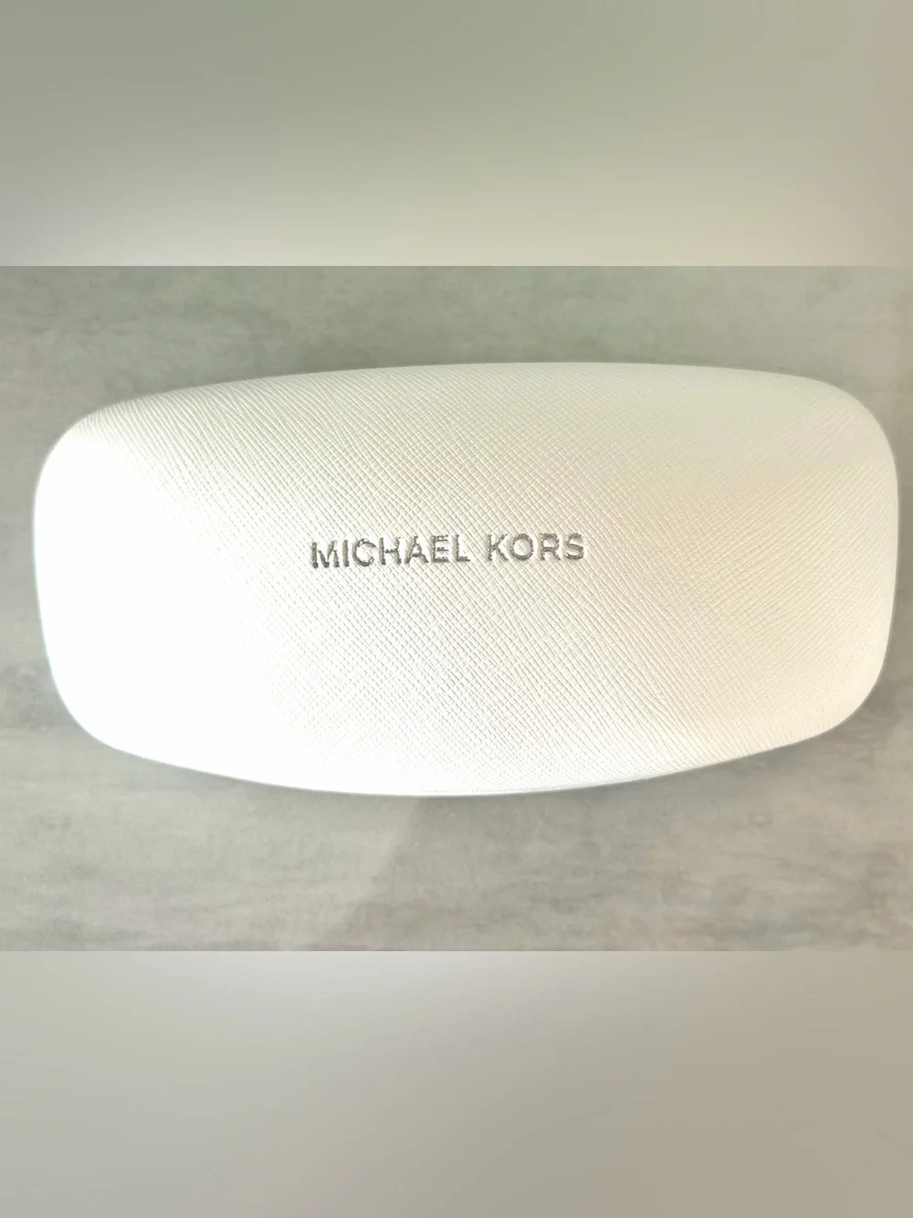 New Michael Kors White Sunglasses Case, Accommodates Very Large Glasses